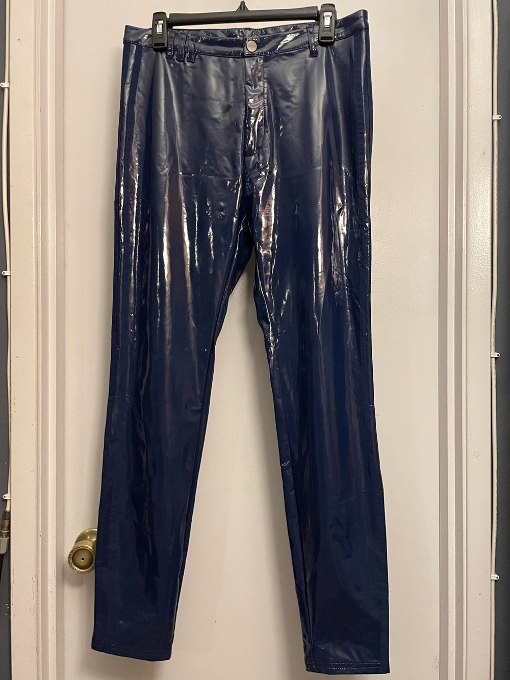 adidas Ivy Park Halls of Ivy Latex Pants Dark Blue